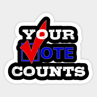 Your Vote Counts Graphic Sticker